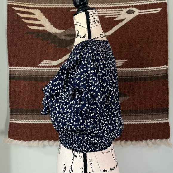 Faithfull the Brand Icon Top in Navy Pin Up Bow Print - Picture 5 of 12